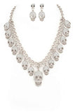 Crystal Skull Charms Statement Necklace Set