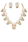 Crystal Iconic Skull Necklace Set