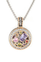 Mix Color CZ Pendant Necklace