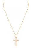 Cross Baguette CZ Pendant Necklace