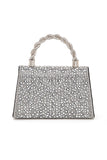 Statement Rhinestone Top Handle Clutch Bag