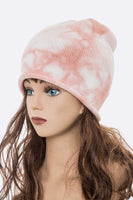 Cotton Tie Dyed Soft Knit Roll Edge Beanie