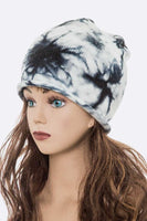 Cotton Tie Dyed Soft Knit Roll Edge Beanie