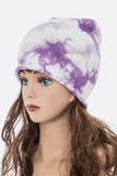 Cotton Tie Dyed Soft Knit Roll Edge Beanie