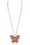 Crystal Butterfly Pendant Necklace