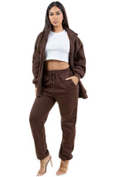 WOMEN FASHION ZIP SWEATSUITS PANT SET