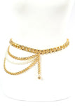 Pearl Accent Layer Chain Belt