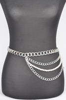 Pearl Accent Layer Chain Belt