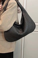 Weaved Faux Leather Soft Shoulder Bag