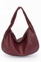 Weaved Faux Leather Soft Shoulder Bag