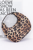 Leopard Print Top Handle Circle Swing Bag