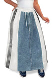 WOMEN FASHION DENIM LONG MAXI SKIRT