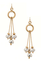 Nugget Drop Iconic 2 Tone Earrings