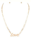 LOVE Pendant Necklace Set