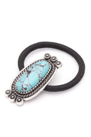 3 PC Squash Blossom Western Stone Hair Tie