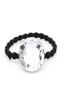 Oval Crystal Hair Tie