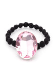 Oval Crystal Hair Tie