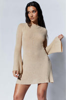 WOMEN FASHION KNIT MINI DRESS