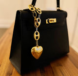 Horse Bits Heart Dangle Bag Charm