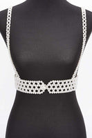 Braided Faux Pearl Harness Belt