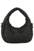 Woven Mini Hobo Shoulder Bag