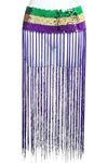 Mardi Gras Sequins Stretchy Fringe Curtain Belt