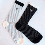 A Bow Over Stripes Socks Set Of 2