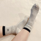 A Bow Over Stripes Socks Set Of 2