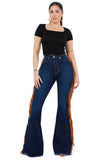 Fringe Bell Bottom in Dark Blue Made in the USA