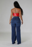 Jade Wide Leg Jean in Dark Denim Made in America