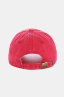 Zenana Washed DALLAS Embroidered Baseball Cap