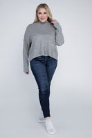 Plus Drop Shoulder Long Sleeve Top