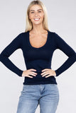 Essential V-Neck Long Sleeve T-Shirt