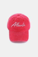 Zenana Washed ATLANTA Embroidered Baseball Cap