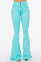 Bell Bottom Jean in Turquoise Inseam 32"