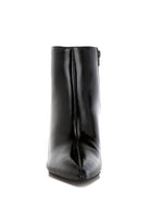 Thymus Faux Leather Kitten Heel Boots