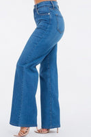 Wide Leg Jean in Medium Blue Made in USA