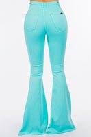 Bell Bottom Jean in Turquoise