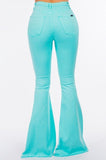 Bell Bottom Jean in Turquoise