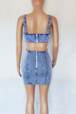 WOMEN FASHION DENIM DRESS