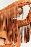 Suede studded fringe jacket PLUS JJO5009P