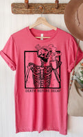 Death Before Decaf Skull PLUS Graphic Tee