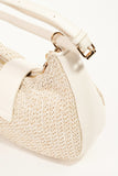 Fame Straw Braid Hobo Bag