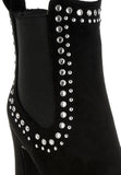 Dalton Studs Embellished High Ankle Boots