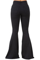 Angela Bell Bottom Jean in Black-Inseam 30