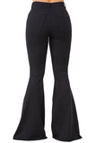 Angela Bell Bottom Jean in Black-Inseam 30