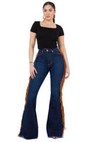 Fringe Bell Bottom in Dark Wash- 30 Inseam