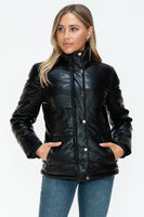 YMI Pocketed Zip Up Turtleneck Puffer Jacket