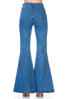 High Waist Denim flare Wide Leg bell bottom jeans