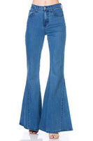 High Waist Denim flare Wide Leg bell bottom jeans